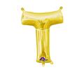 Anagram 16 in. Letter T Gold Supershape Foil Balloon 78498